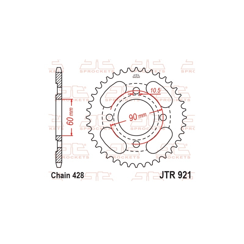 Csillagkerék JT 41 fogak,428