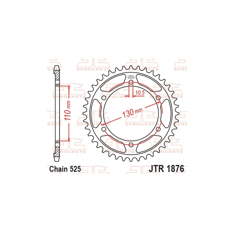 Csillagkerék JT 47 fogak,525