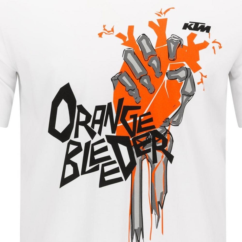 KTM Orange Bleeder póló fehér