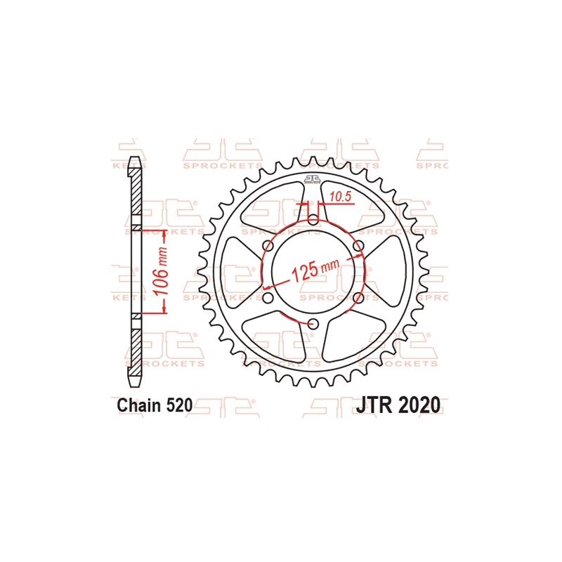 Csillagkerék JT 41 fogak,520