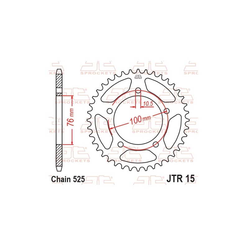 Csillagkerék JT 44 fogak,525