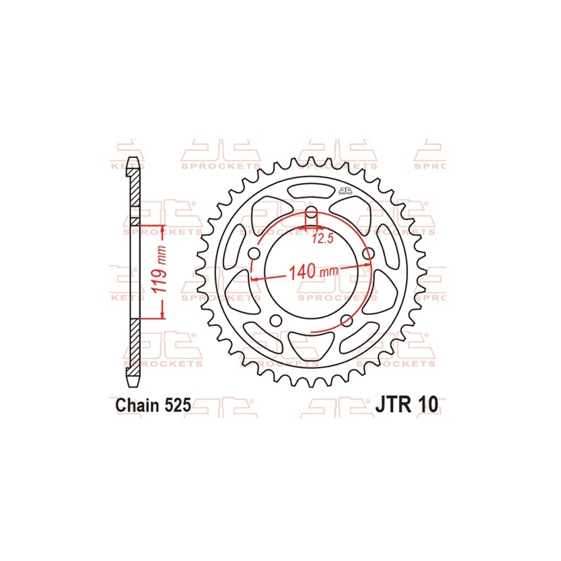 Csillagkerék JT 44 fogak,525