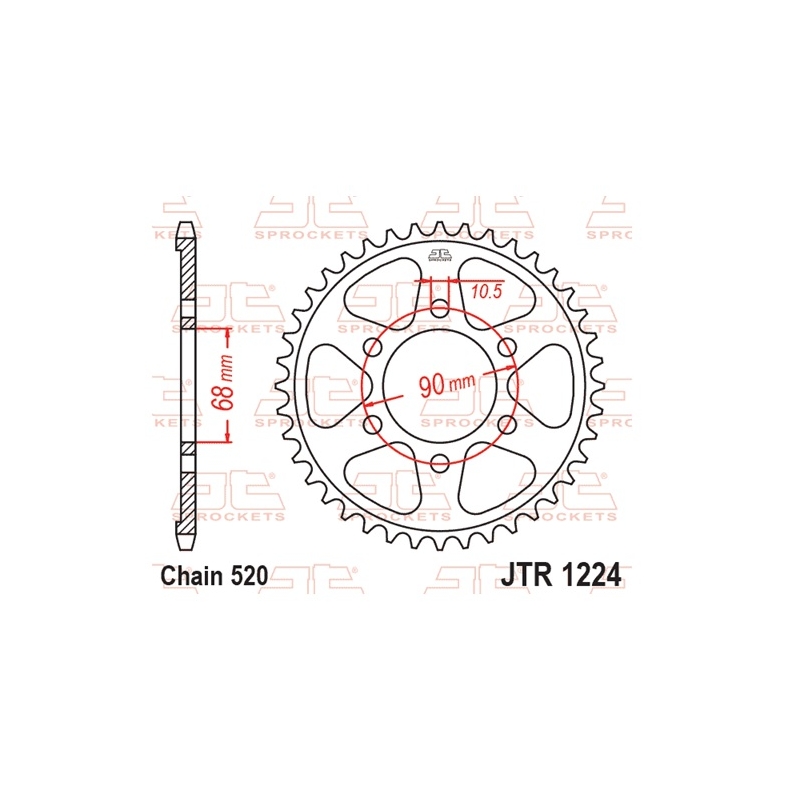 Csillagkerék JT 36 fogak,520