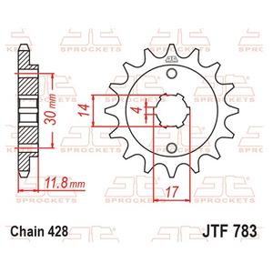Első lánckerék JT JTF 783-14 14 fogak,428