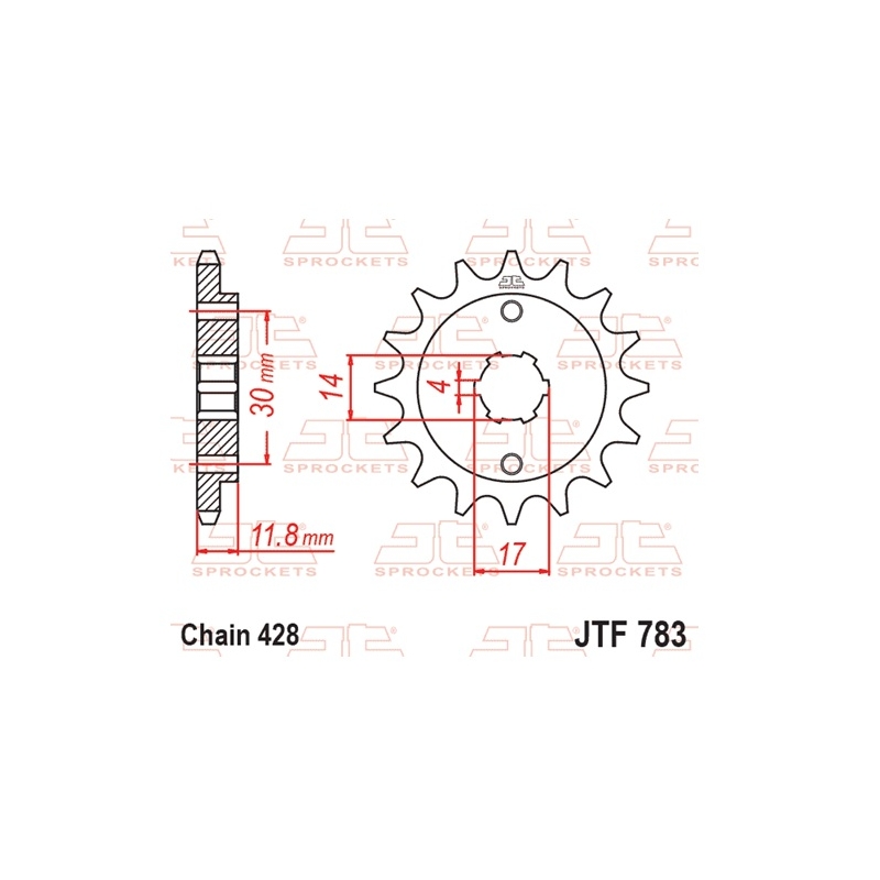 Első lánckerék JT 14 fogak,428