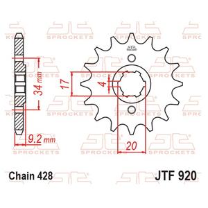 Első lánckerék JT JTF 920-15 15 fogak,428