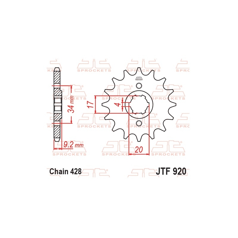Első lánckerék JT 15 fogak,428