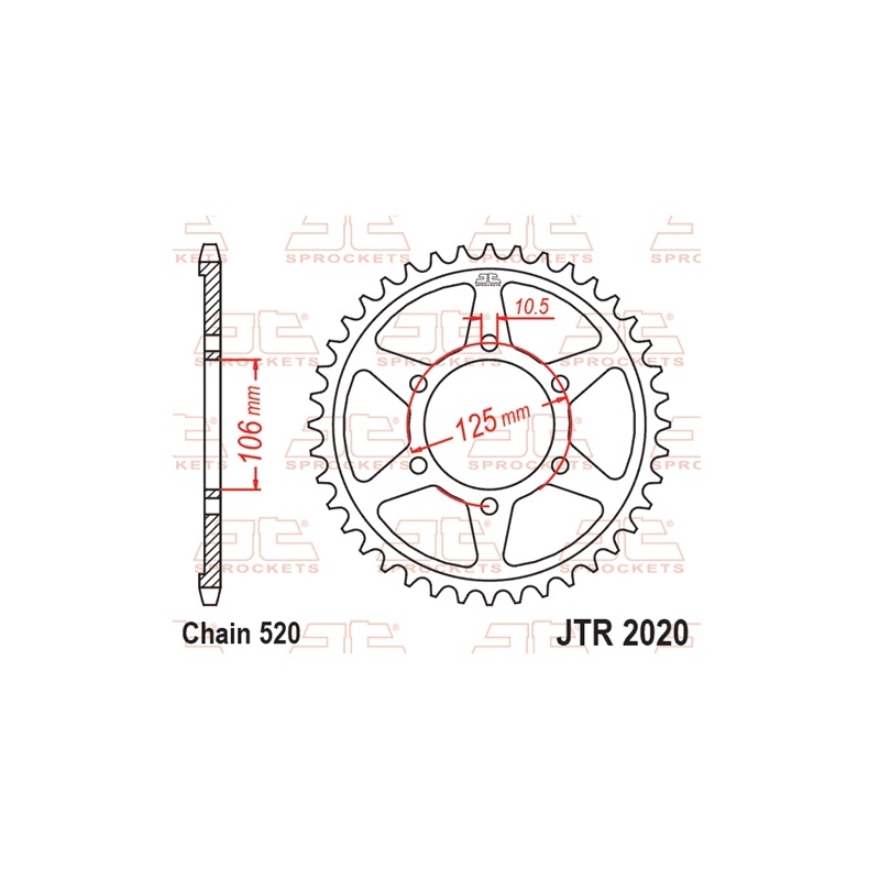 Csillagkerék JT 51 fogak,520