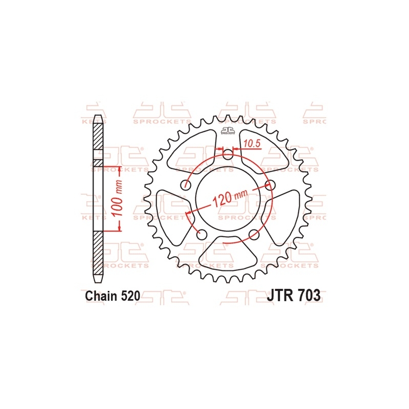 Csillagkerék JT 43 fogak,520