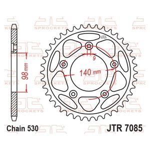 Csillagkerék JT JTR 7085-48ZBK 48 fogak,530 Black Zinc
