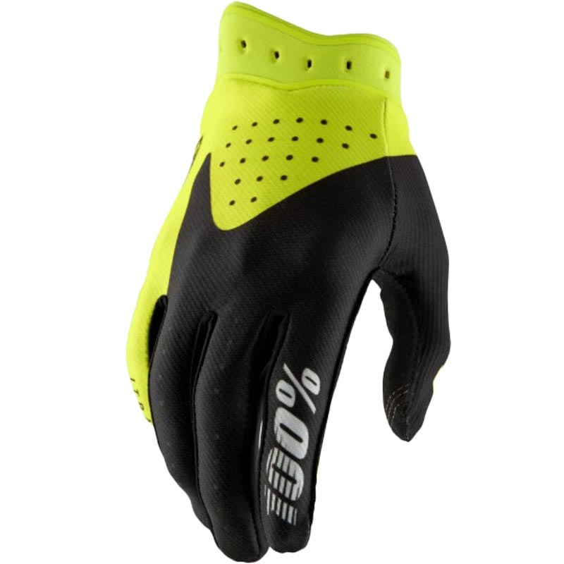 100% iTrack motokrossz kesztyű fekete-fluo sárga