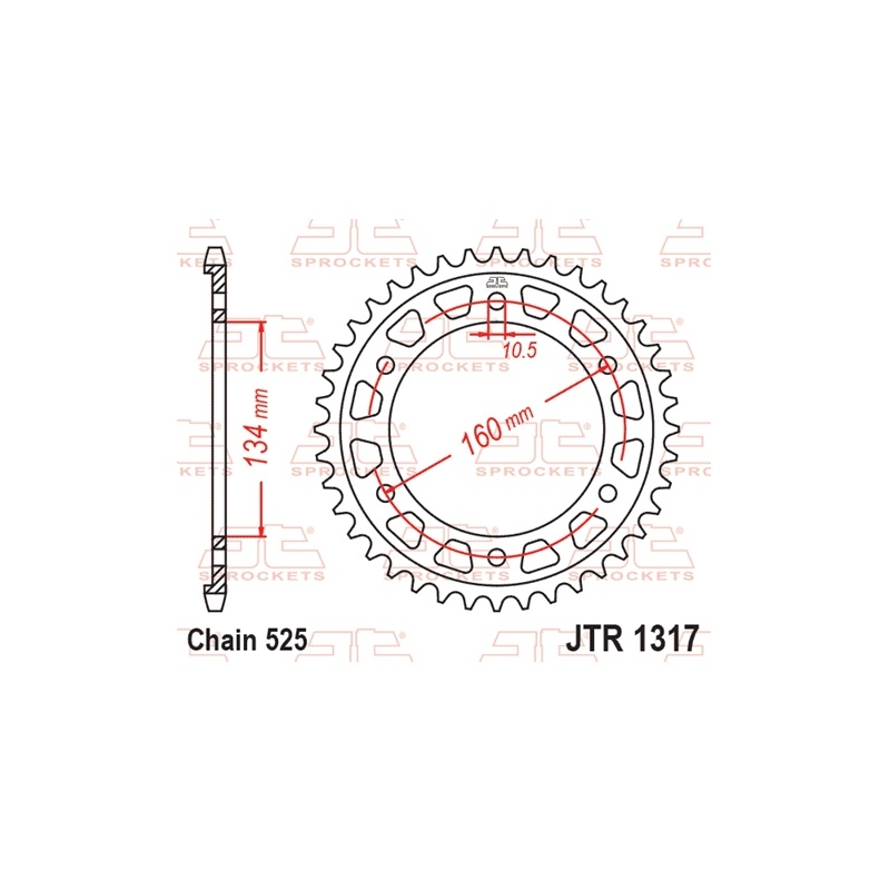 Csillagkerék JT 43 fogak,525