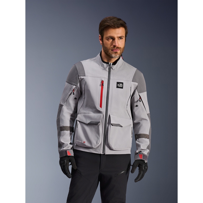 Alpinestars Maxdura Drystar XF motoros kabát világosszürke-sötétszürke