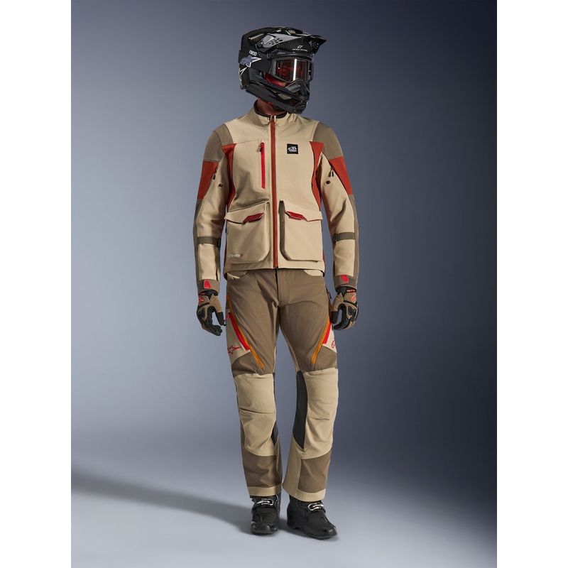 Alpinestars Maxdura Drystar XF motoros kabát barna-narancssárga