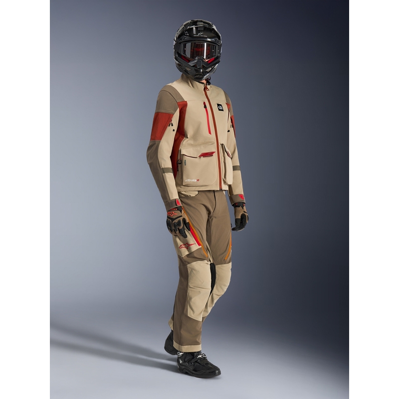Alpinestars Maxdura Drystar XF motoros kabát barna-narancssárga