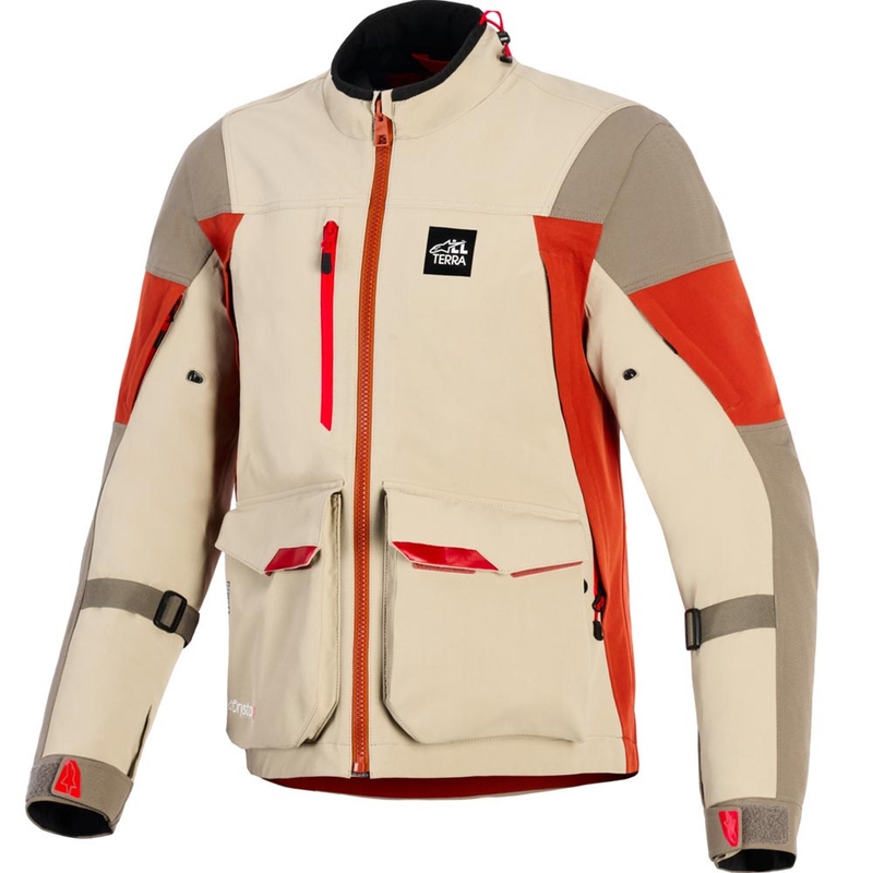 Alpinestars Maxdura Drystar XF motoros kabát barna-narancssárga