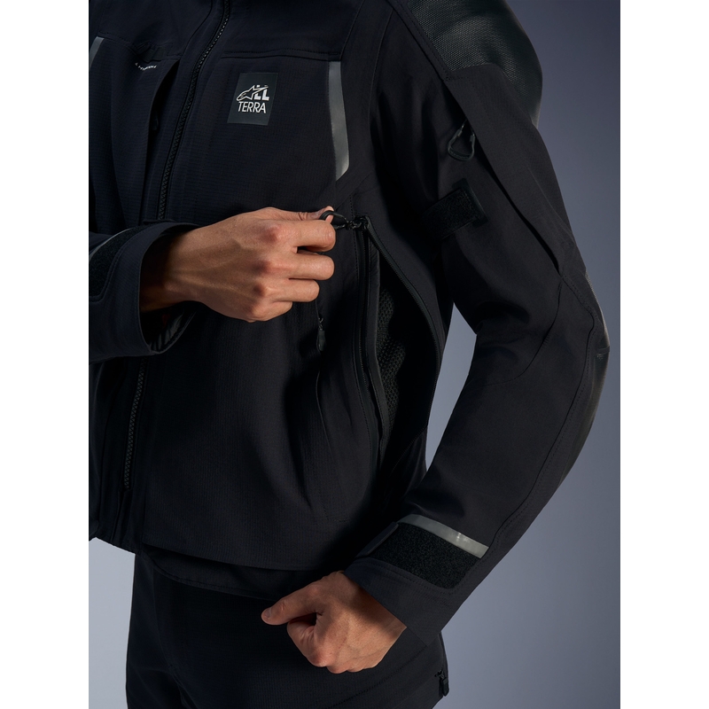 Alpinestars Andes PRO Drystar XF motoros kabát fekete-sötét szürke
