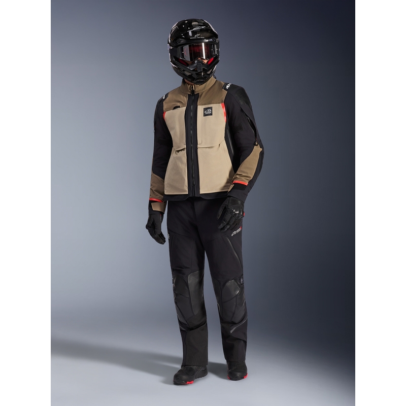 Alpinestars Andes PRO Drystar XF motoros kabát barna-fekete-narancssárga