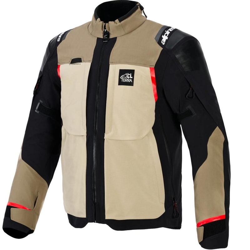 Alpinestars Andes PRO Drystar XF motoros kabát barna-fekete-narancssárga