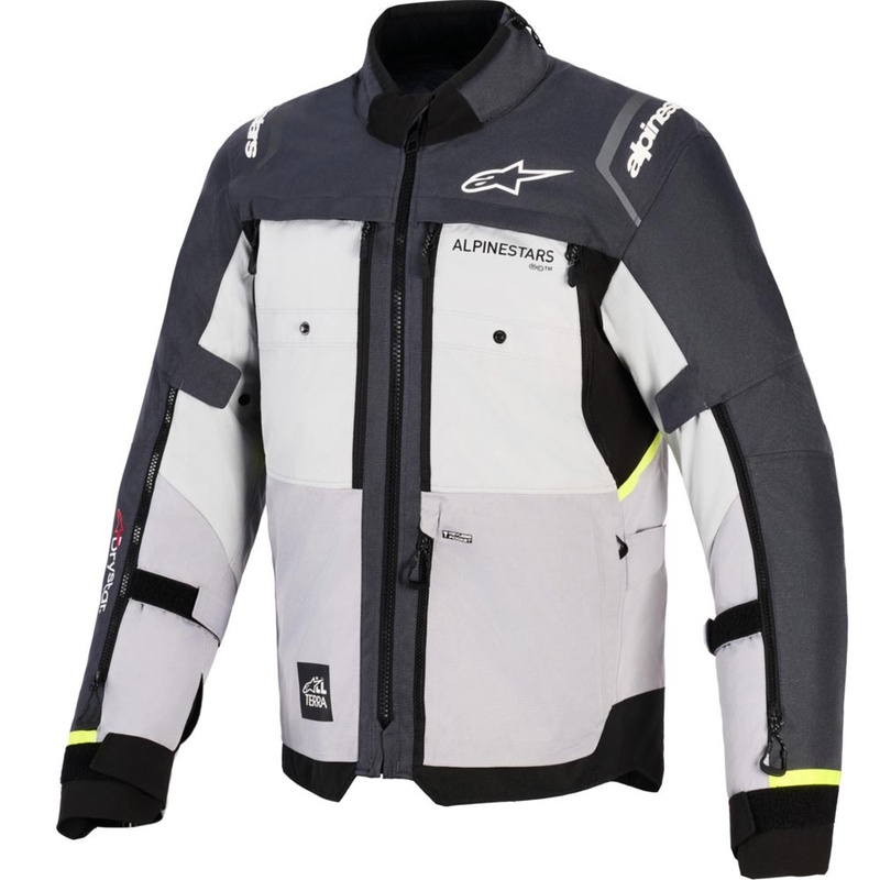 Alpinestars Cusco Drystar motoros kabát világosszürke-világoskék-sötétkék