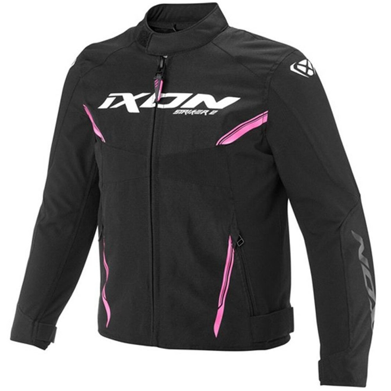 IXON Striker 2 gyerek motoros kabát fekete-fluo rózsaszín
