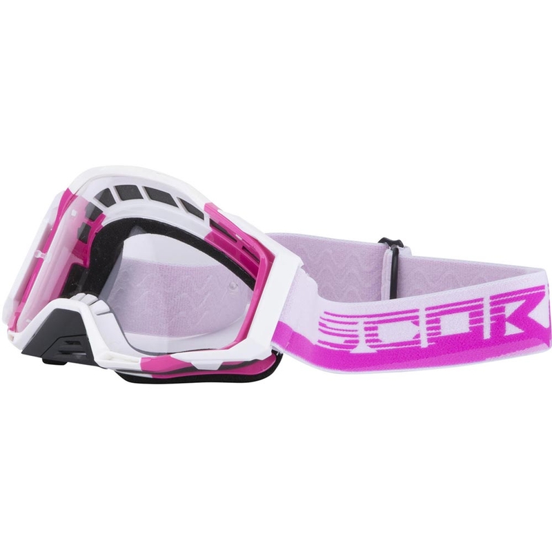 Motokrosové brýle Scorpion MX Mask růžovo-bílé