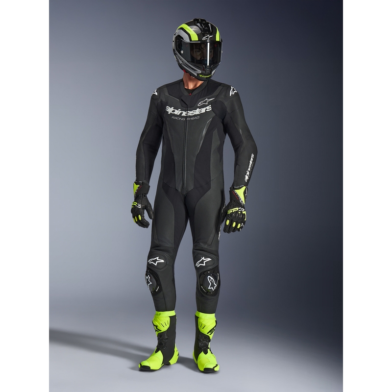 Alpinestars GP FORCE V2 egyrészes motoros bőroverál fekete-fehér
