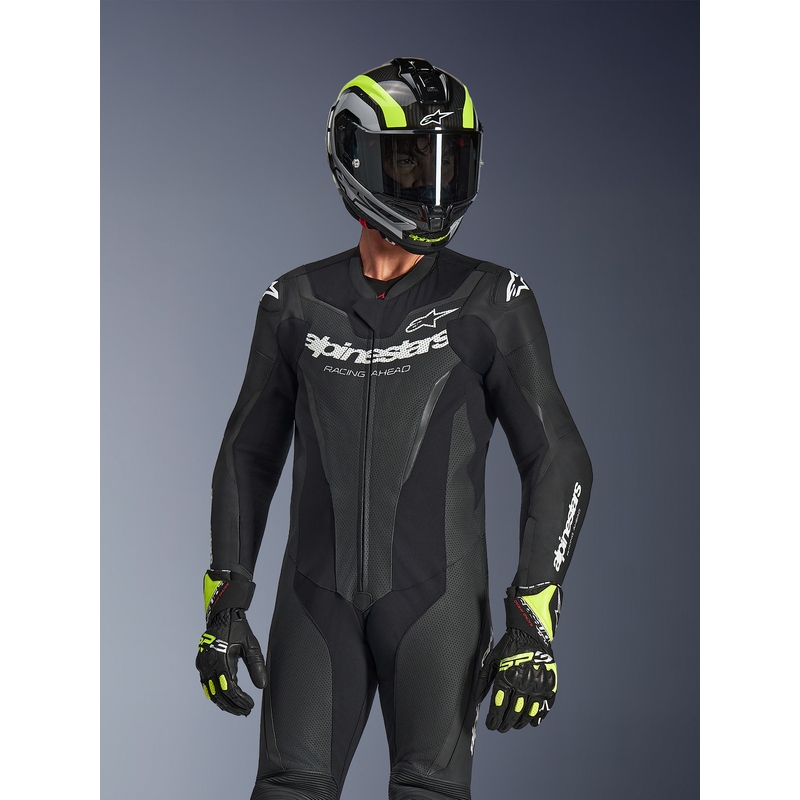 Alpinestars GP FORCE V2 egyrészes motoros bőroverál fekete-fehér