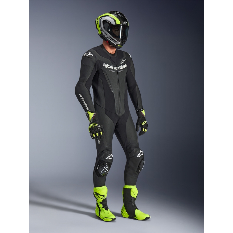 Alpinestars GP FORCE V2 egyrészes motoros bőroverál fekete-fehér