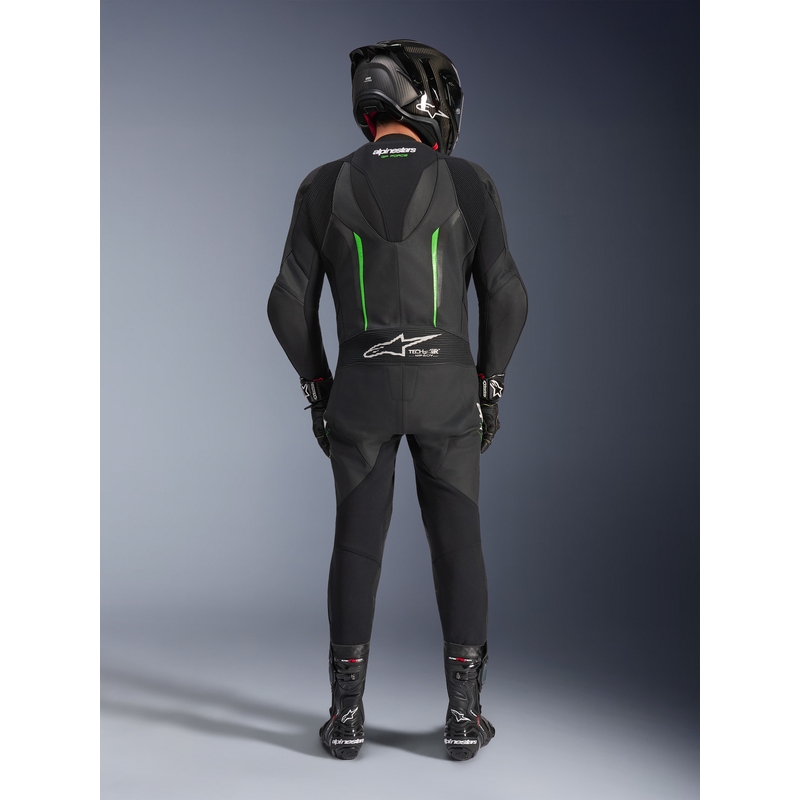 Alpinestars GP FORCE V2 egyrészes motoros bőroverál fekete-zöld