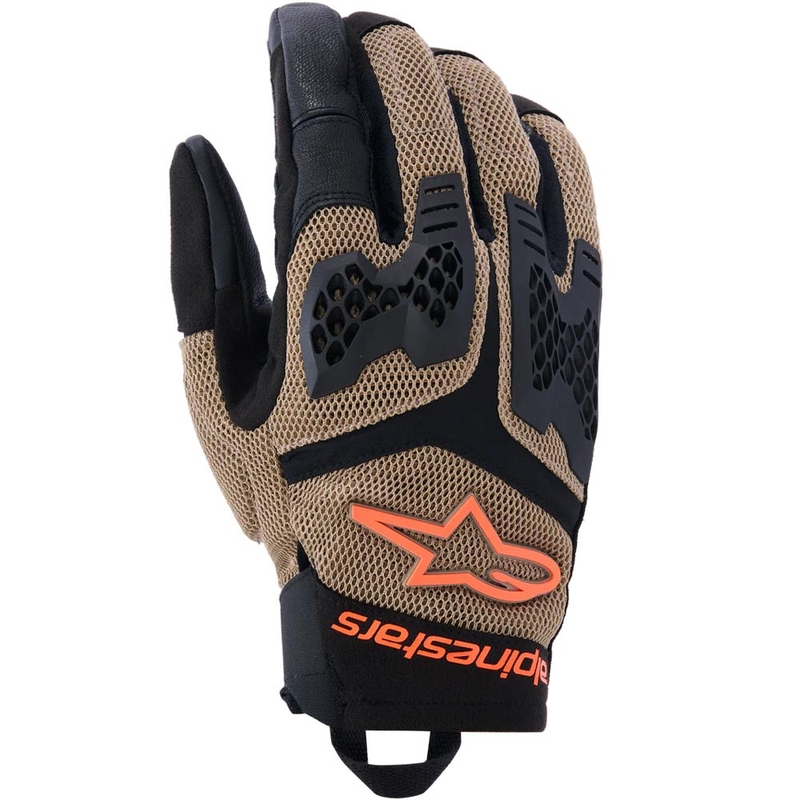Alpinestars Manti Air motoros kesztyű sötét khaki-fekete-fluo narancssárga