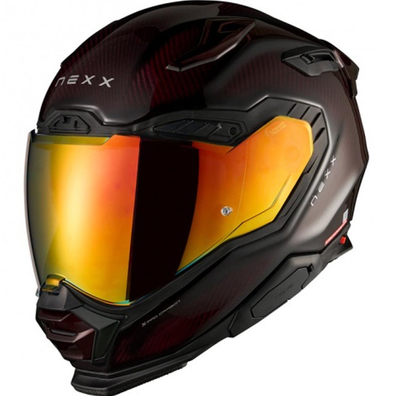 Integrální helma na motorku Nexx X.WST3 Lava Carbon červená