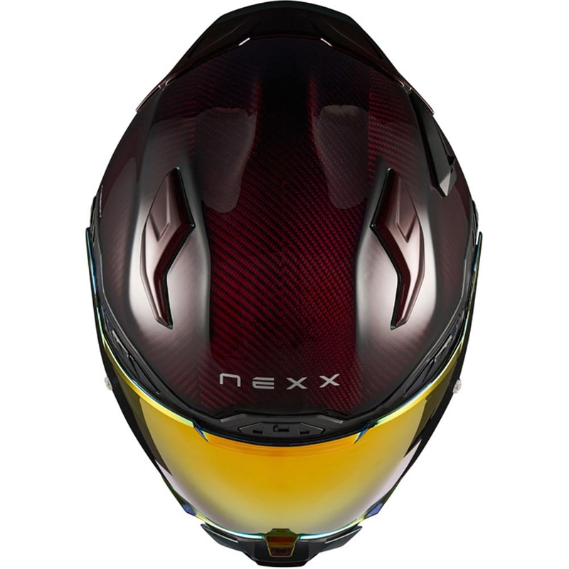 Integrální helma na motorku Nexx X.WST3 Lava Carbon červená
