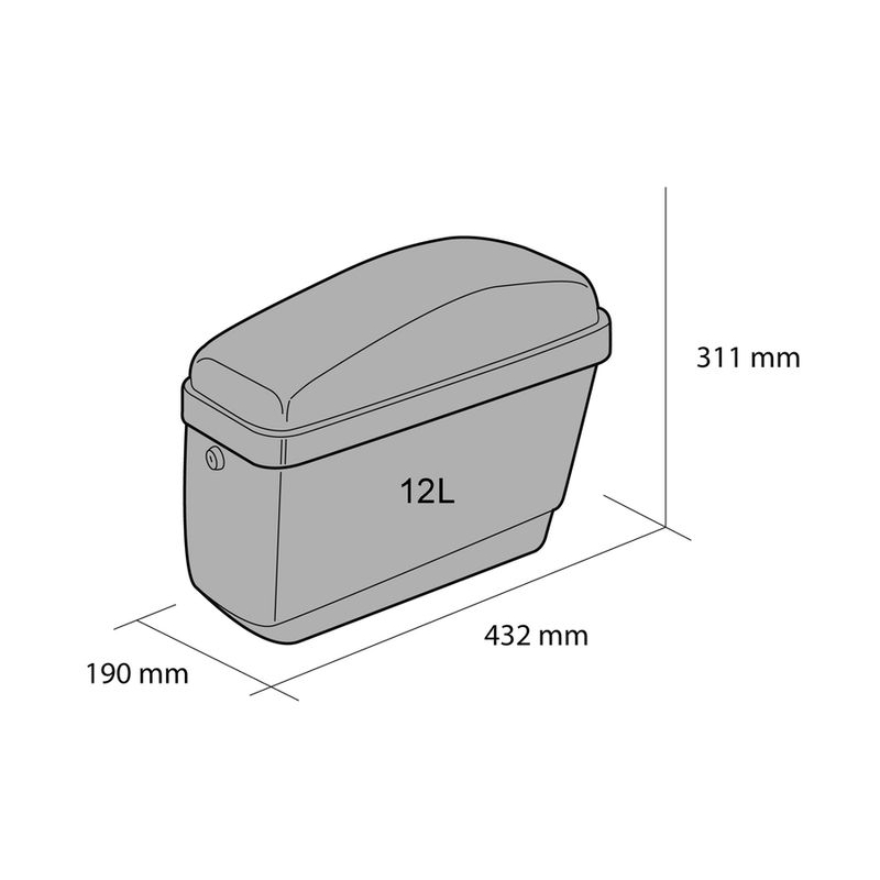 Rigid saddlebag CUSTOMACCES EASY fekete jobb