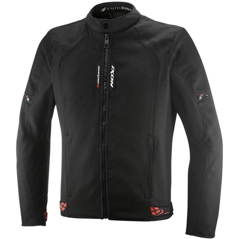 IXON Shadow motoros kabát fekete-fehér-fluo piros