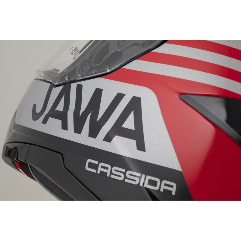 Cassida Integral GT 2.1 Jawa Sport zárt motoros bukósisak fekete-gyöngyház piros-ezüst