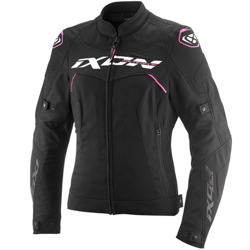 IXON Meteor 31 Lady női motoros kabát fekete-fehér-rózsaszín