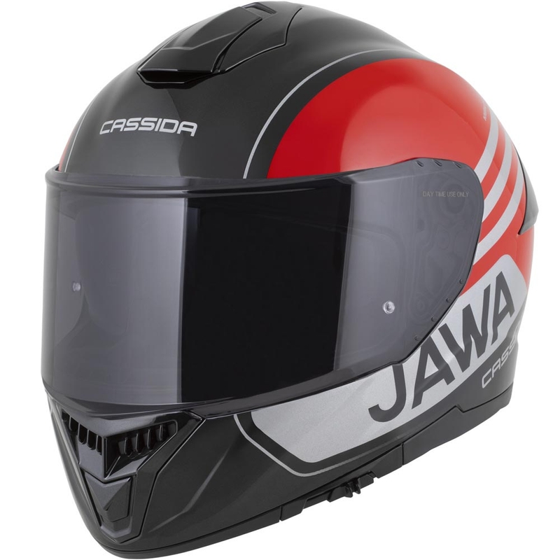 Cassida Integral GT 2.1 Jawa Sport zárt motoros bukósisak fekete-gyöngyház piros-ezüst