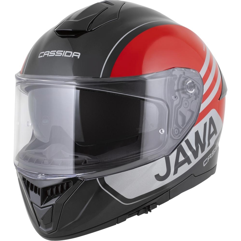 Cassida Integral GT 2.1 Jawa Sport zárt motoros bukósisak fekete-gyöngyház piros-ezüst