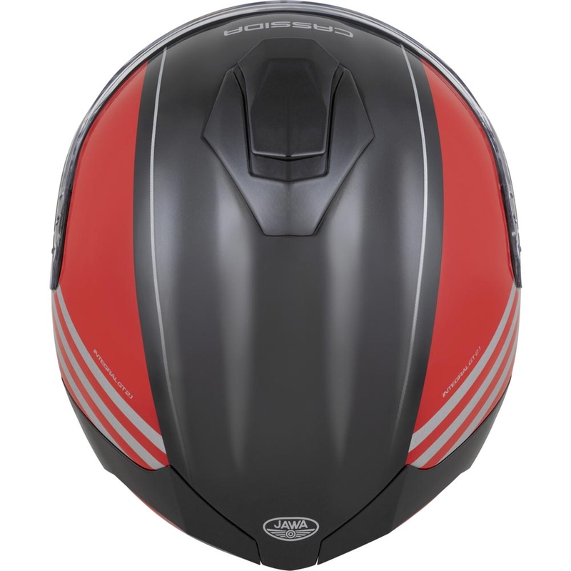 Cassida Integral GT 2.1 Jawa Sport zárt motoros bukósisak fekete-gyöngyház piros-ezüst