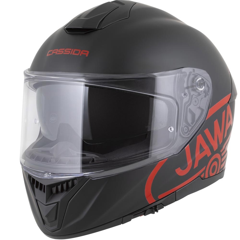 Cassida Integral GT 2.1 Jawa Solid zárt motoros bukósisak matt fekete-fényes piros