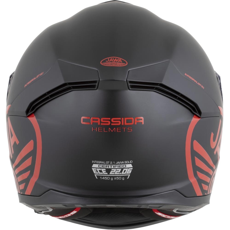 Cassida Integral GT 2.1 Jawa Solid zárt motoros bukósisak matt fekete-fényes piros