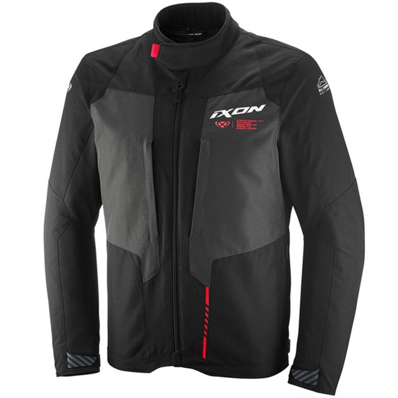 IXON Tyr motoros kabát fekete-antracit-fluo piros