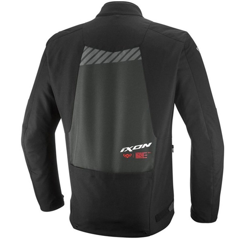 IXON Tyr motoros kabát fekete-antracit-fluo piros