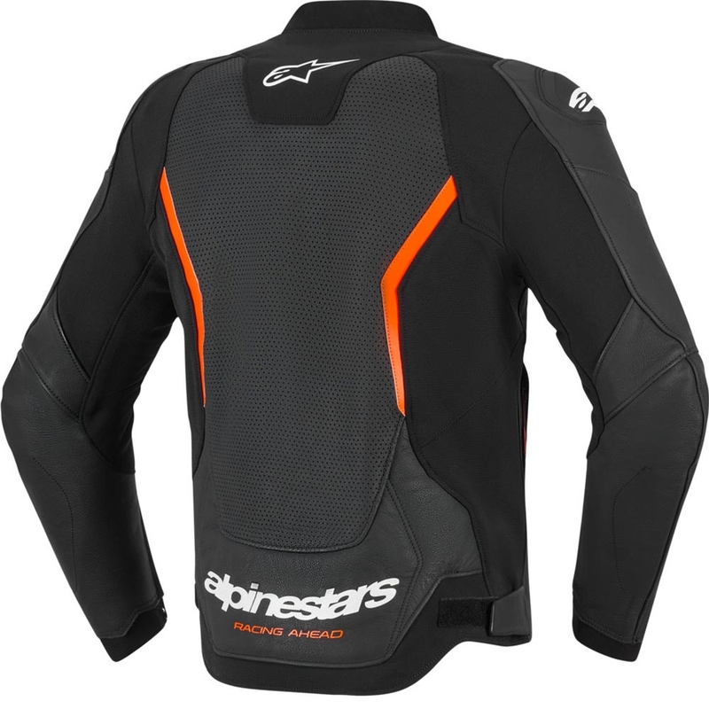 Alpinestars GP Force V2 Airflow motoros bőrkabát fekete-fluo piros-fehér