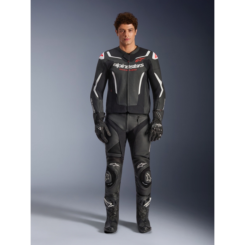 Alpinestars GP Force V2 Airflow motoros bőrkabát fekete-fehér