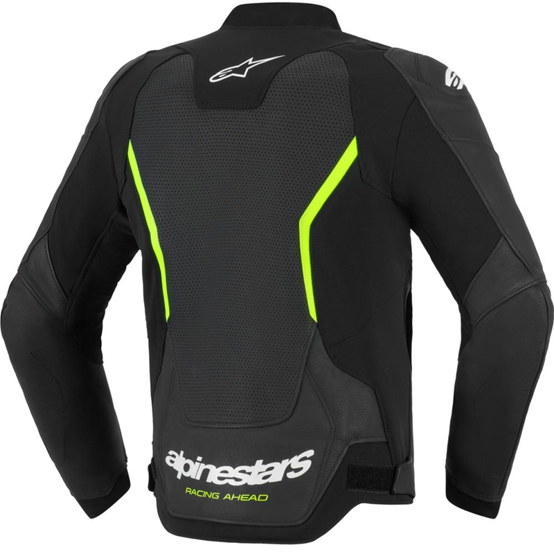 Alpinestars GP Force V2 Airflow motoros bőrkabát fekete-fluo sárga