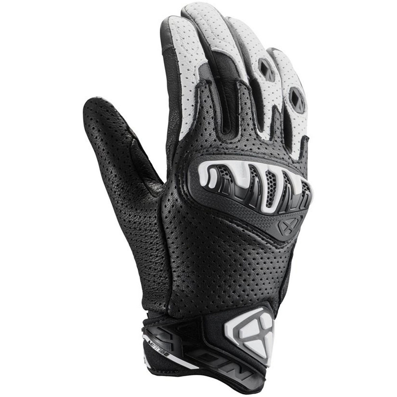 IXON Mirage Leather motoros kesztyű fekete-fehér