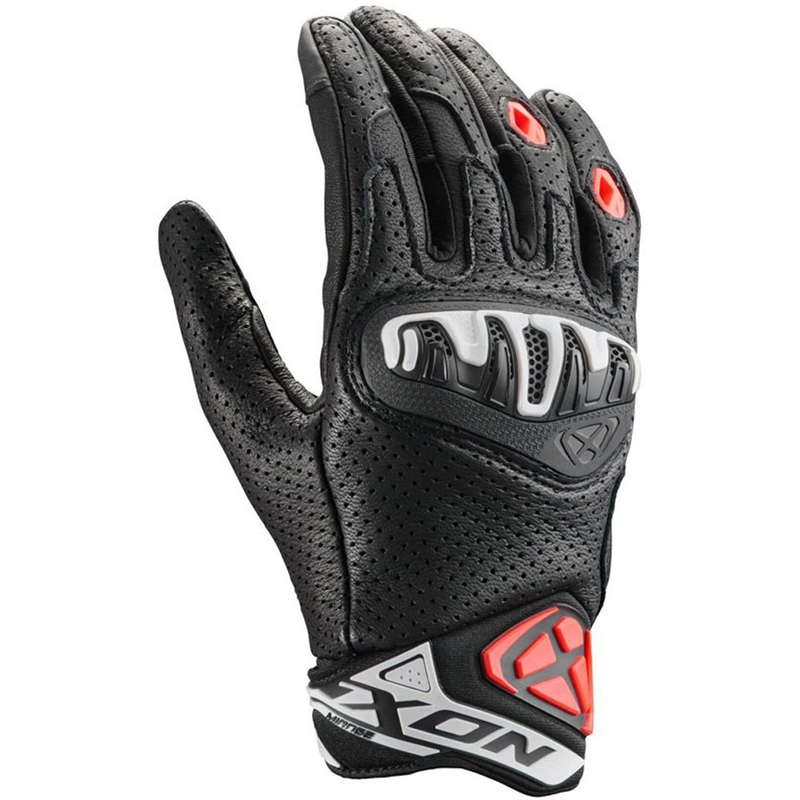 IXON Mirage Leather motoros kesztyű fekete-fehér-piros