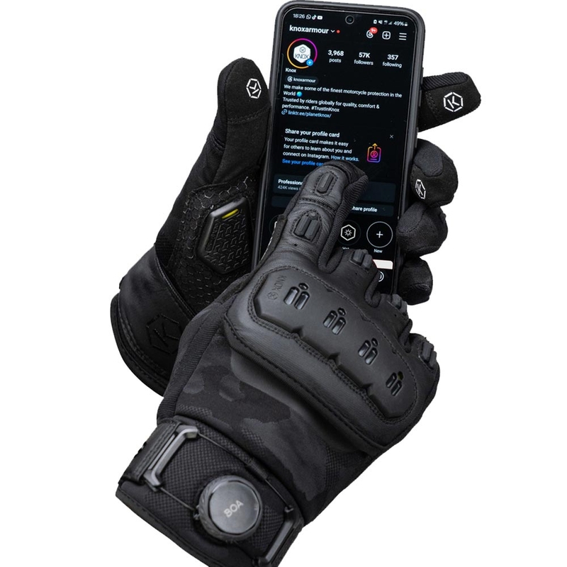 Knox Orsa Textile OR4 motoros kesztyű fekete